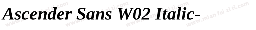 Ascender Sans W02 Italic字体转换